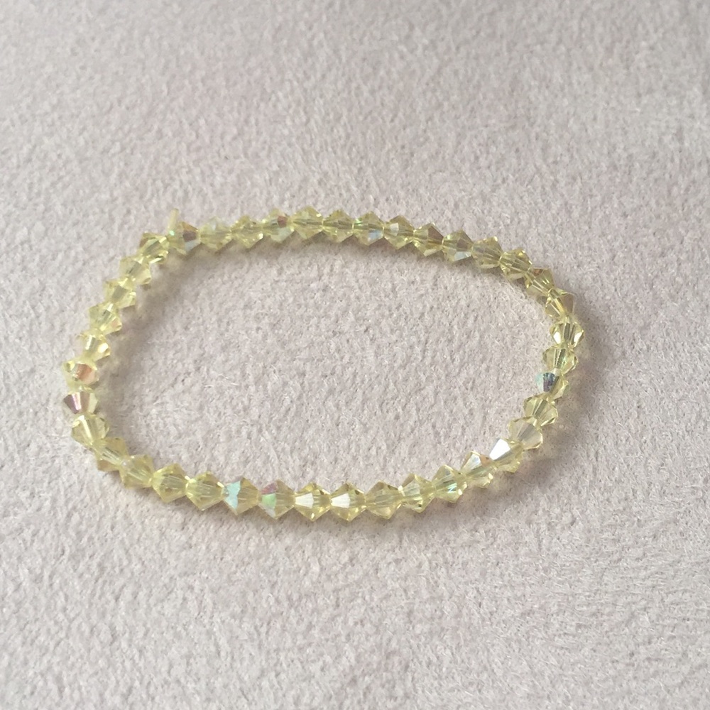 Small-Size Yellow Crystal Stretch Bracelet